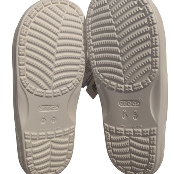 Crocs Unisex Sandals Men\'s Size 9 Women\'s Size 11 White & Jibbitz 206761-100 New main image 12